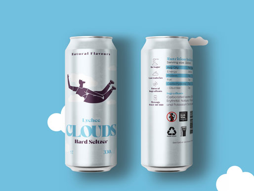 Drink Package Design, Hard Seltzer Label Design, Australia Packaging Design, Package Design Australia