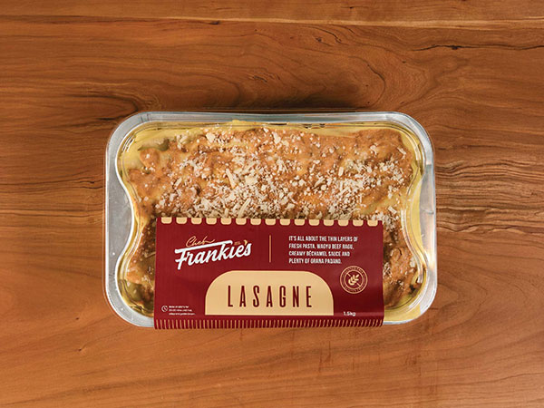 Chef Frankies Pasta Package Design, Italian Food Packaging Design, Pasta Label Design Australia, Food Label Design, Local Food Packaging Australia, Artisan Pasta Branding