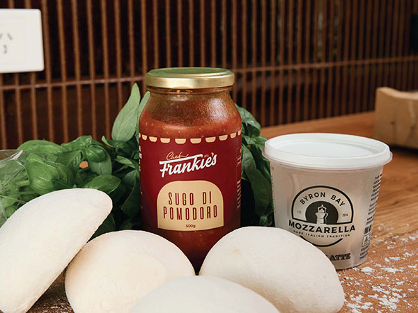 Chef Frankies Pasta Package Design, Italian Food Packaging Design, Pasta Label Design Australia, Food Label Design, Local Food Packaging Australia, Artisan Pasta Branding