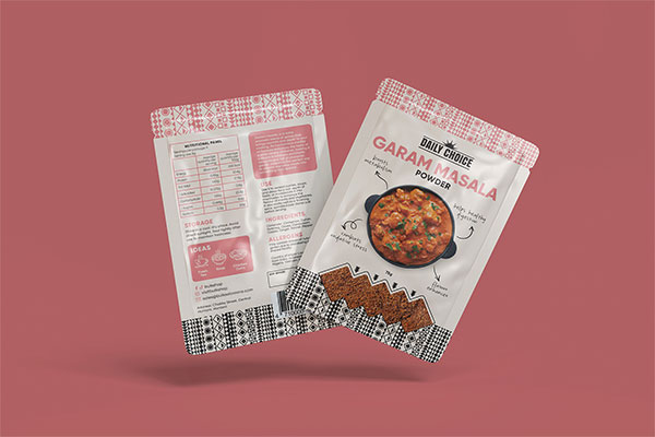 Daily Choice Packaging Design, Superfood Packaging Australia, Spice Label Design, Seasoning Packaging Design, Wellness Food Brand, Food Packaging System, Cultural Packaging Design, Australian Product Branding