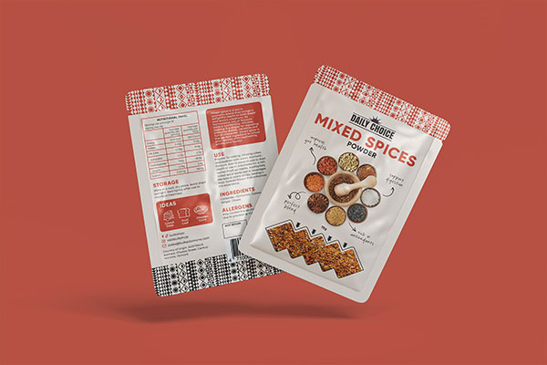 Daily Choice Packaging Design, Superfood Packaging Australia, Spice Label Design, Seasoning Packaging Design, Wellness Food Brand, Food Packaging System, Cultural Packaging Design, Australian Product Branding