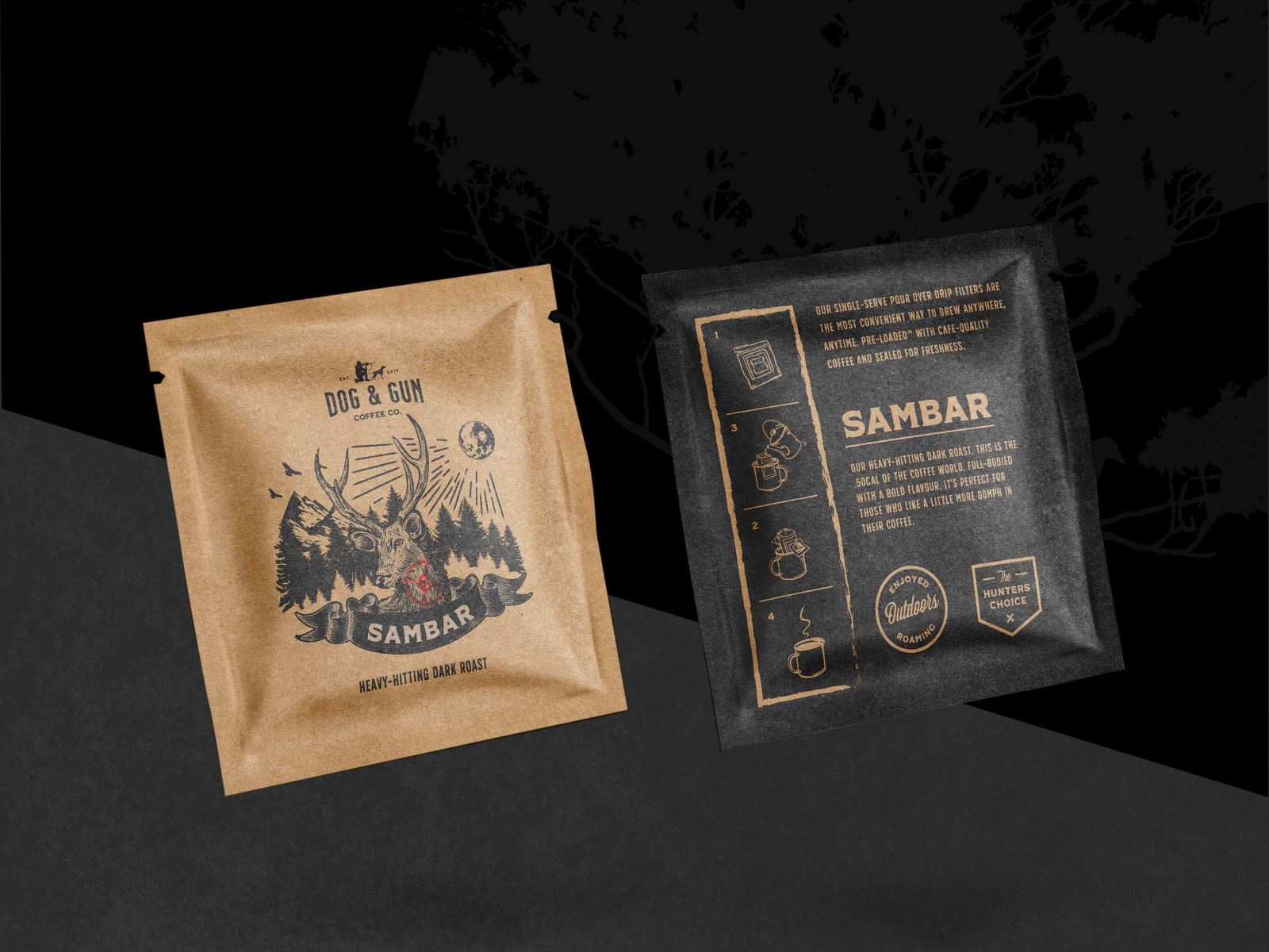 Dog and Gun - Coffee Packaging Design