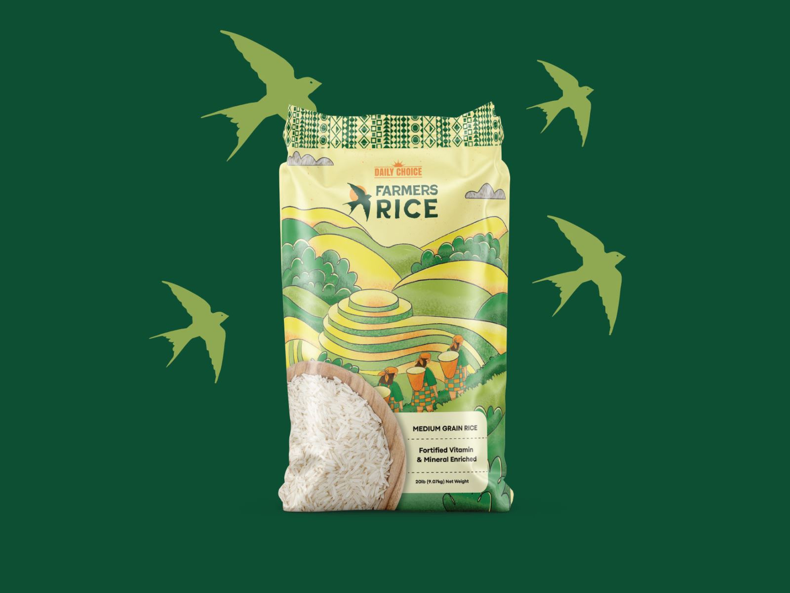 Farmers Rice Packaging Design, Rice Packaging Design Australia, Food Packaging Design, Agricultural Branding, Cultural Packaging Design, Product Packaging Design