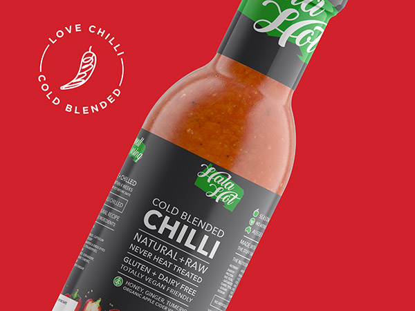 Chilli Packaging Design, Cold blended Packaging Design, Bottle Label Design