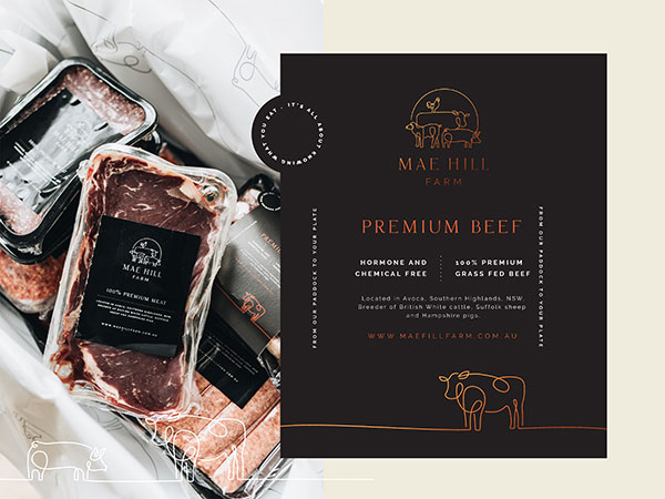 Mae Hill Farm - Meat Packaging Design