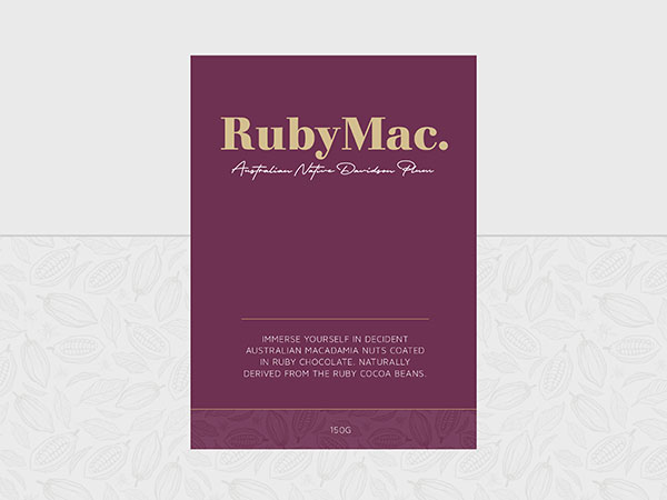 Ruby Chocolate Packaging Design, Kakadu Plum Packaging Design