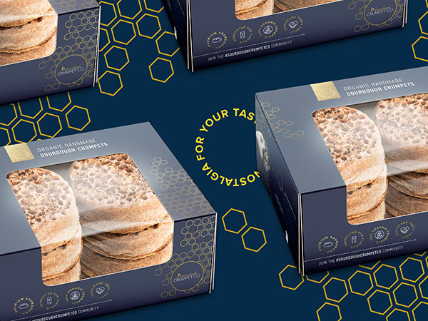 Crumpet Packaging Design, Crumpet Branding Design