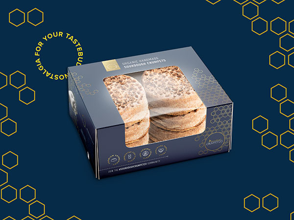 Crumpet Packaging Design, Crumpet Branding Design