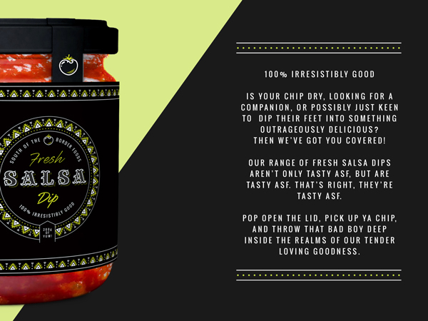 SOUTH OF THE BORDER - Salsa Packaging Design