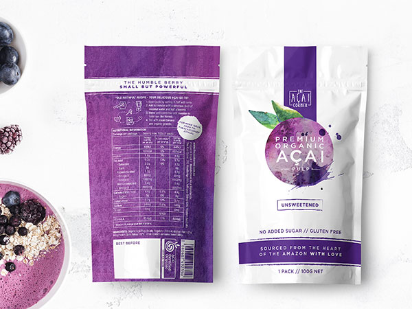 acai Packaging Design - acai Label Design