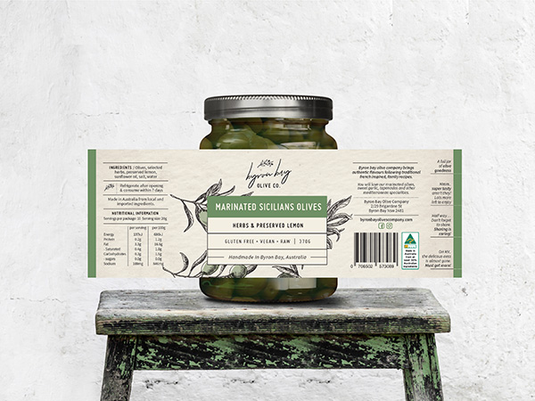 BYRON BAY OLIVES - Olive Packaging Design