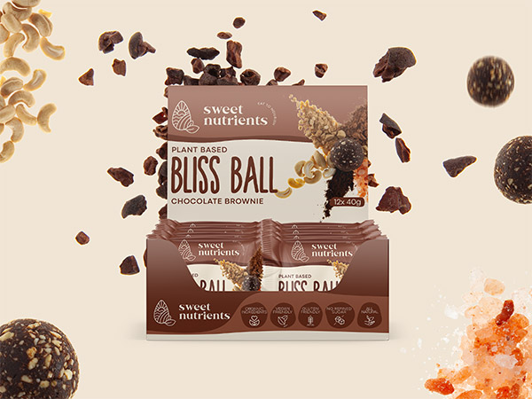 Food Packaging Design, Raw Treat Branding, Protein ball Packaging