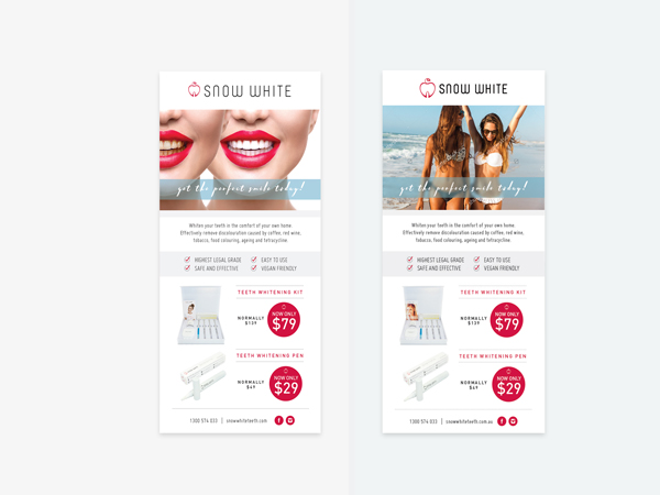 SNOW WHITE - Teeth Whitening Packaging Design