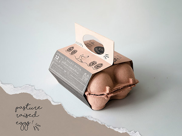 Egg Packaging Design, Eggs Packaging Branding, Free Range Eggs Packaging Design