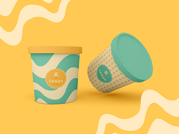 Ice-cream Packaging Design. Gelato Packaging Branding